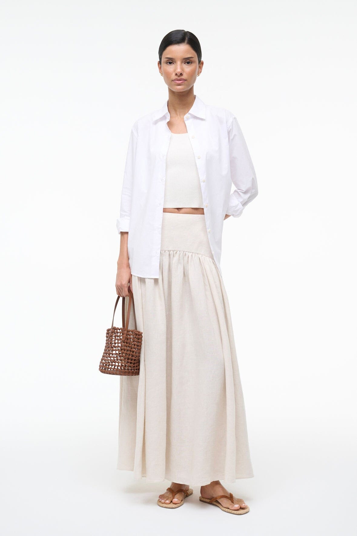 PROCIDA LINEN SKIRT | NATURAL