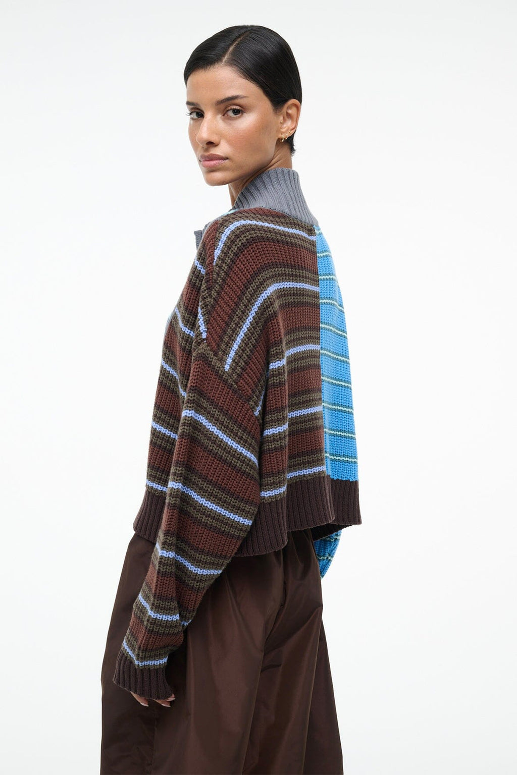 CROPPED HAMPTON SWEATER | ZUMA STRIPE MULTI