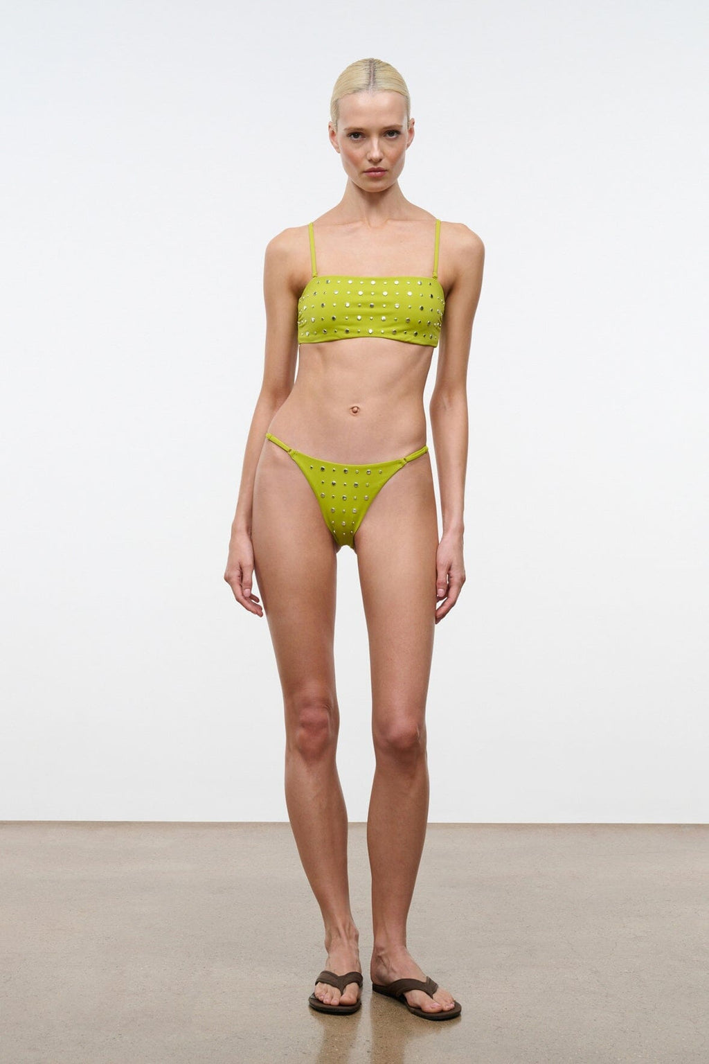 SISLEY STRING BIKINI BOTTOM | CITRON STUDS