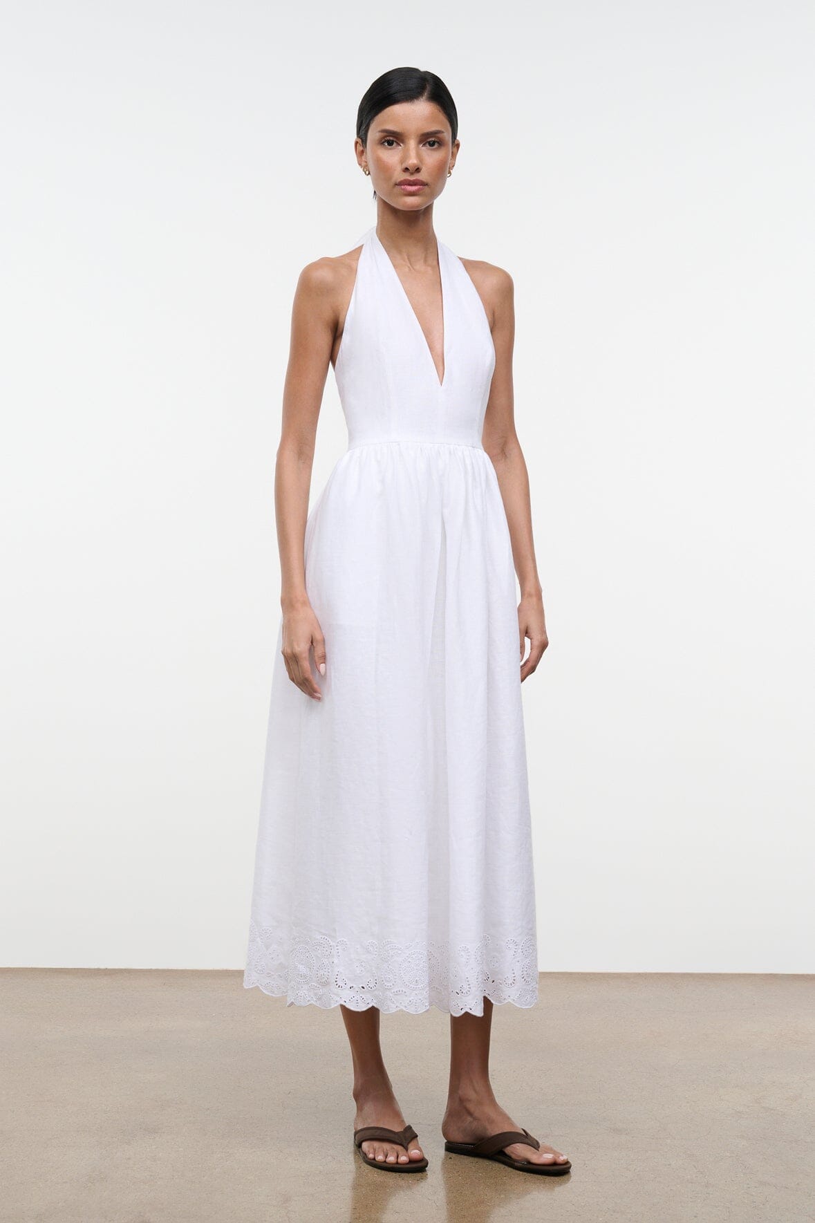 GRAZIA LINEN DRESS | WHITE